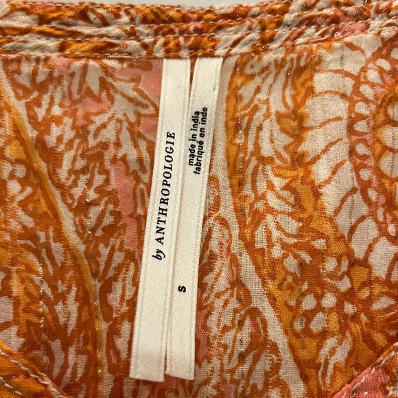 Anthropologie Terra Shirred Blouse Size S - Picture 5 of 10